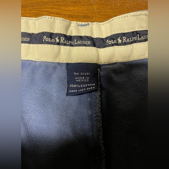 Ralph Lauren Chino Shorts - Men’s Size 36 Regular - Blue - Small Stain On Back - Picture 4 of 5